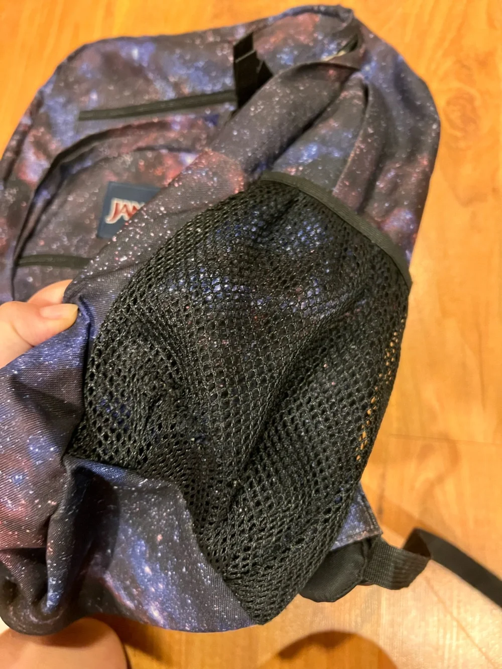 JanSport Galaxy Print Backpack - Black, Purple & Blue